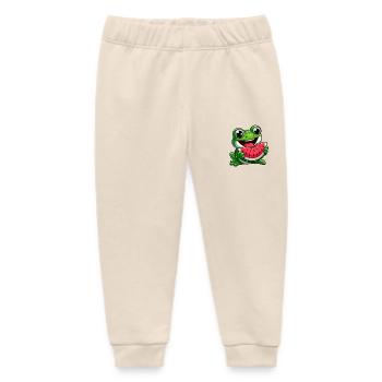 Frosch Mit Wassermelone Fruchtig Lustig - Baby Organic Jogginghose Baby Tumbler von Stanley/Stella - Natur - Vorne