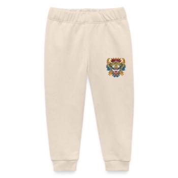 Aztec God Ancient Mythology Tlaloc Mask - Baby Organic Sweatpants by Stanley/Stella - soft Ecru - Front