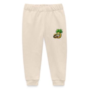 Drôle Ananas Donut Dessin Animé Fruité Sucré Desig - Pantalon de jogging bébé bio Stanley/Stella - écru doux - Devant