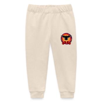 Rockabilly Crow Crows Cherry Cherries Fruit - Baby Organic Sweatpants by Stanley/Stella - soft Ecru - Front