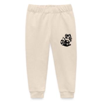 Skunk Comic - Baby Organic Sweatpants by Stanley/Stella - soft Ecru - Front