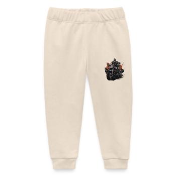 Motorcycle Biker - Baby Organic Sweatpants by Stanley/Stella - soft Ecru - Front