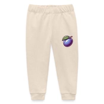 Purple plum - Baby Organic Sweatpants by Stanley/Stella - soft Ecru - Front