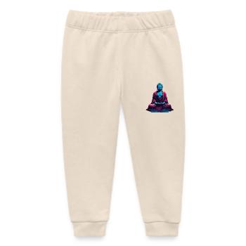 Blauer Buddha in Meditation Versenkung Dualität - Baby Organic Jogginghose Baby Tumbler von Stanley/Stella - Natur - Vorne
