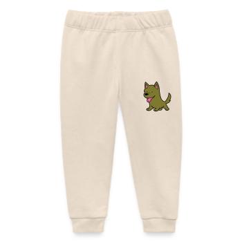 Dog Comic - Baby Organic Sweatpants by Stanley/Stella - soft Ecru - Front