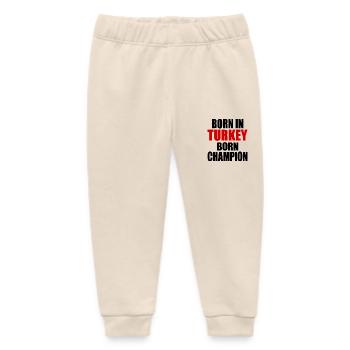 born in turkey born champion - Turkey - Baby Organic Sweatpants by Stanley/Stella - soft Ecru - Front