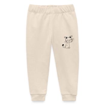 Hübsche Katze Guckt Glücklich Fröhlich Lächelnd - Baby Organic Jogginghose Baby Tumbler von Stanley/Stella - Natur - Vorne