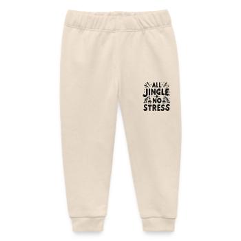 All Jingle No Stress - Baby Organic Sweatpants by Stanley/Stella - soft Ecru - Front