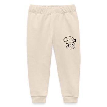 Fox Chef's Hat Chef Cooking Restaurant Kitchen - Baby Organic Sweatpants by Stanley/Stella - soft Ecru - Front