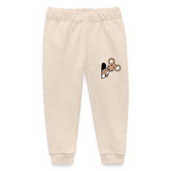 Trou de souris Trou de souris Trou de souris Peeps Mignon Drôle Bande dessinée - Pantalon de jogging bébé bio Stanley/Stella - écru doux - Devant