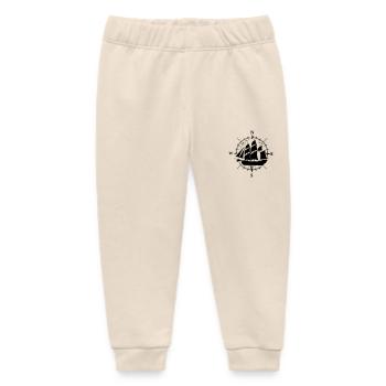 sailing ship - Baby Organic Sweatpants by Stanley/Stella - soft Ecru - Front