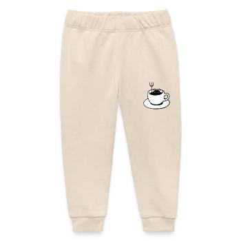 Diable du café - Pantalon de jogging bébé bio Stanley/Stella - écru doux - Devant