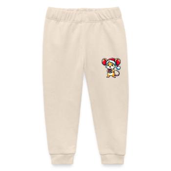 Maus Christmas - Baby Organic Jogginghose Baby Tumbler von Stanley/Stella - Natur - Vorne