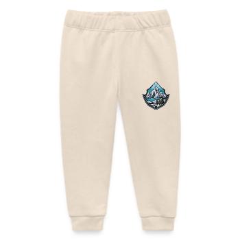 Berge Mountains Outdoor - Baby Organic Sweatpants by Stanley/Stella - soft Ecru - Front