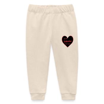 Valentine's Day Hearts Red Valentine - Baby Organic Sweatpants by Stanley/Stella - soft Ecru - Front