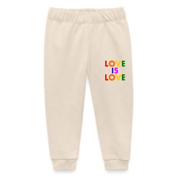 Love is love - Baby Organic Jogginghose Baby Tumbler von Stanley/Stella - Natur - Vorne