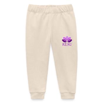 reiki purple - Baby Organic Sweatpants by Stanley/Stella - soft Ecru - Front