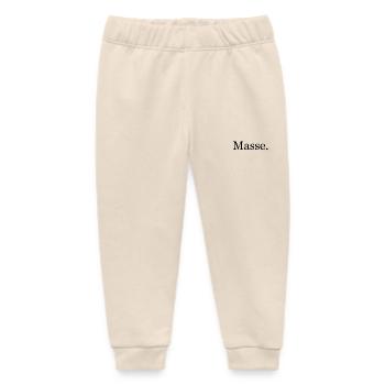 Mass, Gains and Gym - Baby Organic Sweatpants by Stanley/Stella - soft Ecru - Front