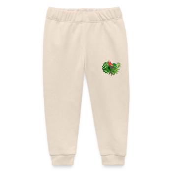 Papagei im Dschungel - Baby Organic Jogginghose Baby Tumbler von Stanley/Stella - Natur - Vorne