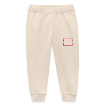 Rechteck Rahmen Box Herz Anpassbar Rot - Baby Organic Jogginghose Baby Tumbler von Stanley/Stella - Natur - Vorne