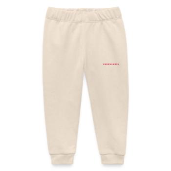 Line heart little heart dash ornament - Baby Organic Sweatpants by Stanley/Stella - soft Ecru - Front
