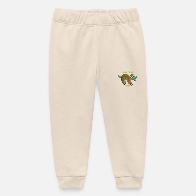 Faites-le plus tard - paresseux - Pantalon de jogging bébé bio Stanley/Stella - écru doux