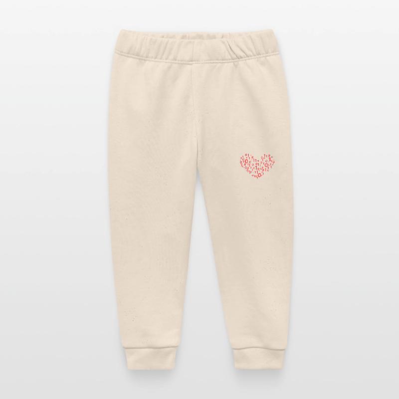Heart Binary Coding Computer Science Programmer Baby Organic Sweatpants by Stanley/Stella