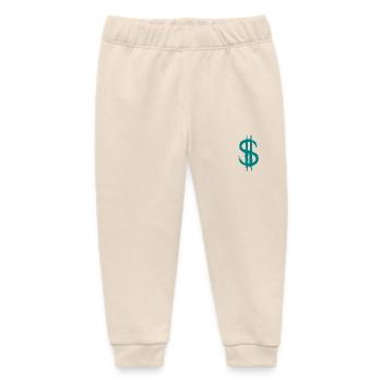 Dollar sign Dollar sign money brush gift - Baby Organic Sweatpants by Stanley/Stella - soft Ecru - Front
