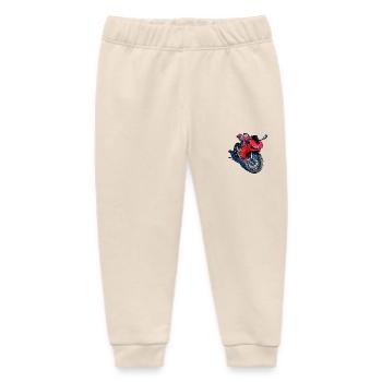 Sportmotorrad rot - Baby Organic Jogginghose Baby Tumbler von Stanley/Stella - Natur - Vorne