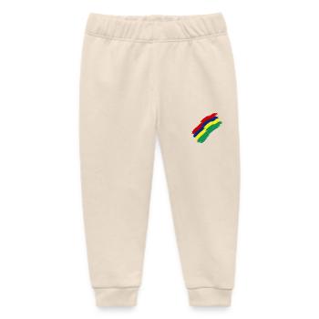 Mauritius Flag Colors - Baby Organic Sweatpants by Stanley/Stella - soft Ecru - Front