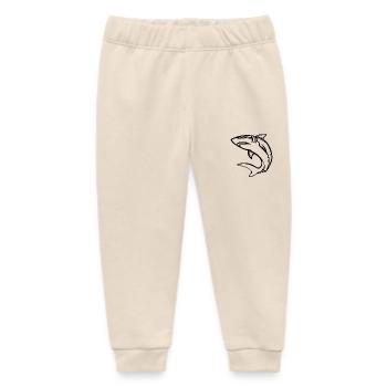 Elegant deep-sea shark - Baby Organic Sweatpants by Stanley/Stella - soft Ecru - Front