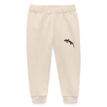 Small gecko on the wall - Baby Organic Sweatpants by Stanley/Stella - soft Ecru - Front