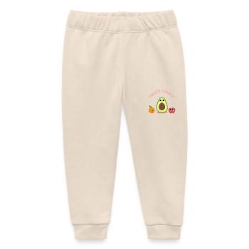 Fruity Family Vegan Design - Baby Organic Sweatpants by Stanley/Stella - soft Ecru - Front