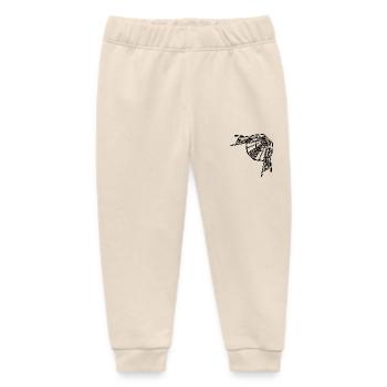 Geometric Tunnel Lines Infinity Optics - Baby Organic Sweatpants by Stanley/Stella - soft Ecru - Front