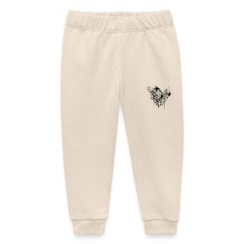 Elegant Butterfly Ink Splash Tattoo Style - Baby Organic Sweatpants by Stanley/Stella - soft Ecru - Front