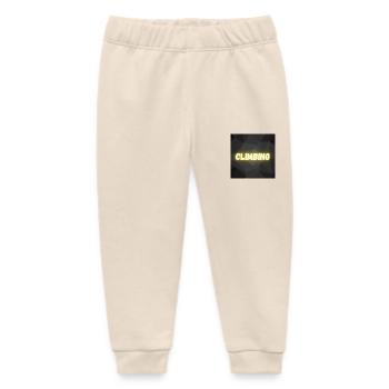 ESKALATION. KLETTERN. KLETTERN. ESKALATION. WORFELN. KLETTERN - Baby Organic Jogginghose Baby Tumbler von Stanley/Stella - Natur - Vorne
