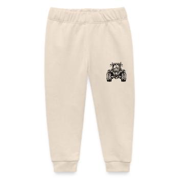 Heavy tractor Large field field tractor - Baby Organic Sweatpants by Stanley/Stella - soft Ecru - Front