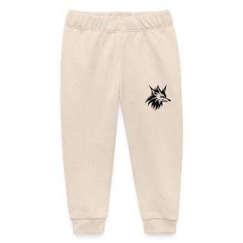 Wilder Wolf Kopf Tattoo Style Porträt - Baby Organic Jogginghose Baby Tumbler von Stanley/Stella - Natur - Vorne