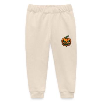 Halloween Kürbis Fratze Gesicht unheimliche Augen - Baby Organic Jogginghose Baby Tumbler von Stanley/Stella - Natur - Vorne