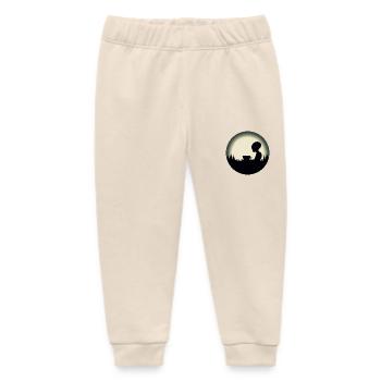 Alien Alien Coffee Silhouette Night Sky - Baby Organic Sweatpants by Stanley/Stella - soft Ecru - Front