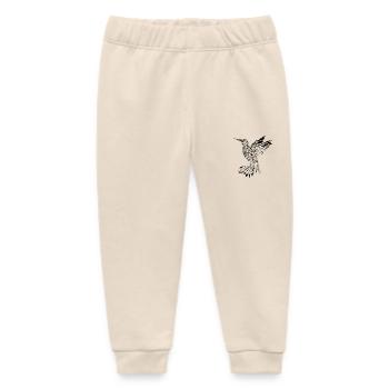 Geometrischer Kolibri im Flug - Baby Organic Jogginghose Baby Tumbler von Stanley/Stella - Natur - Vorne