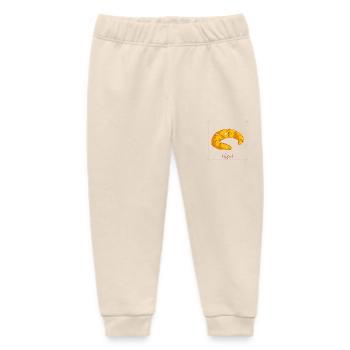 Breakfast croissants crisp and smart and sweet - Baby Organic Sweatpants by Stanley/Stella - soft Ecru - Front