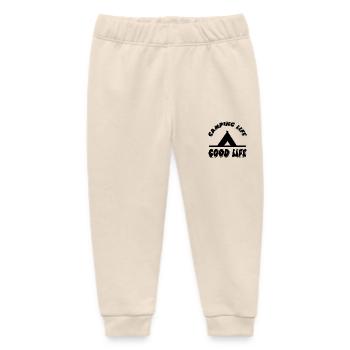 Camping - Baby Organic Sweatpants by Stanley/Stella - soft Ecru - Front