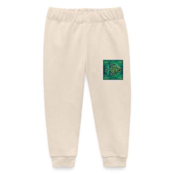 Piranha Fish Omnivore - Baby Organic Sweatpants by Stanley/Stella - soft Ecru - Front