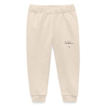 Little Sister Design - Siblings - Baby Organic Sweatpants by Stanley/Stella - soft Ecru - Front