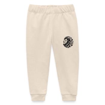 Proud lion's head with mane - Baby Organic Sweatpants by Stanley/Stella - soft Ecru - Front