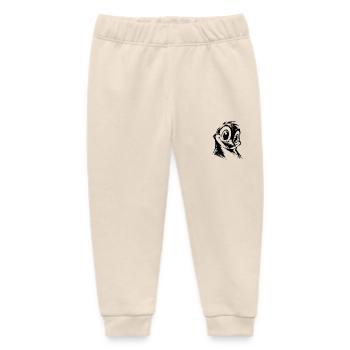 Penguin Cartoon Pencil Drawing Style - Baby Organic Sweatpants by Stanley/Stella - soft Ecru - Front