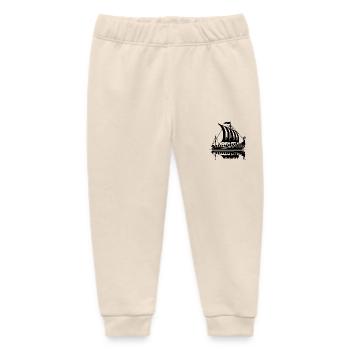 Großes Wikinger Drachenboot mit Segel - Baby Organic Jogginghose Baby Tumbler von Stanley/Stella - Natur - Vorne