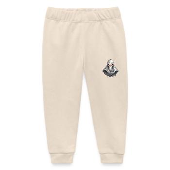 Wild angry ghost combative motivational sport - Baby Organic Sweatpants by Stanley/Stella - soft Ecru - Front