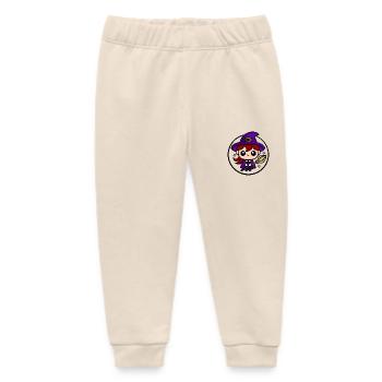Cute Chibi Witch | Cute Halloween Witch Design - Baby Organic Sweatpants by Stanley/Stella - soft Ecru - Front